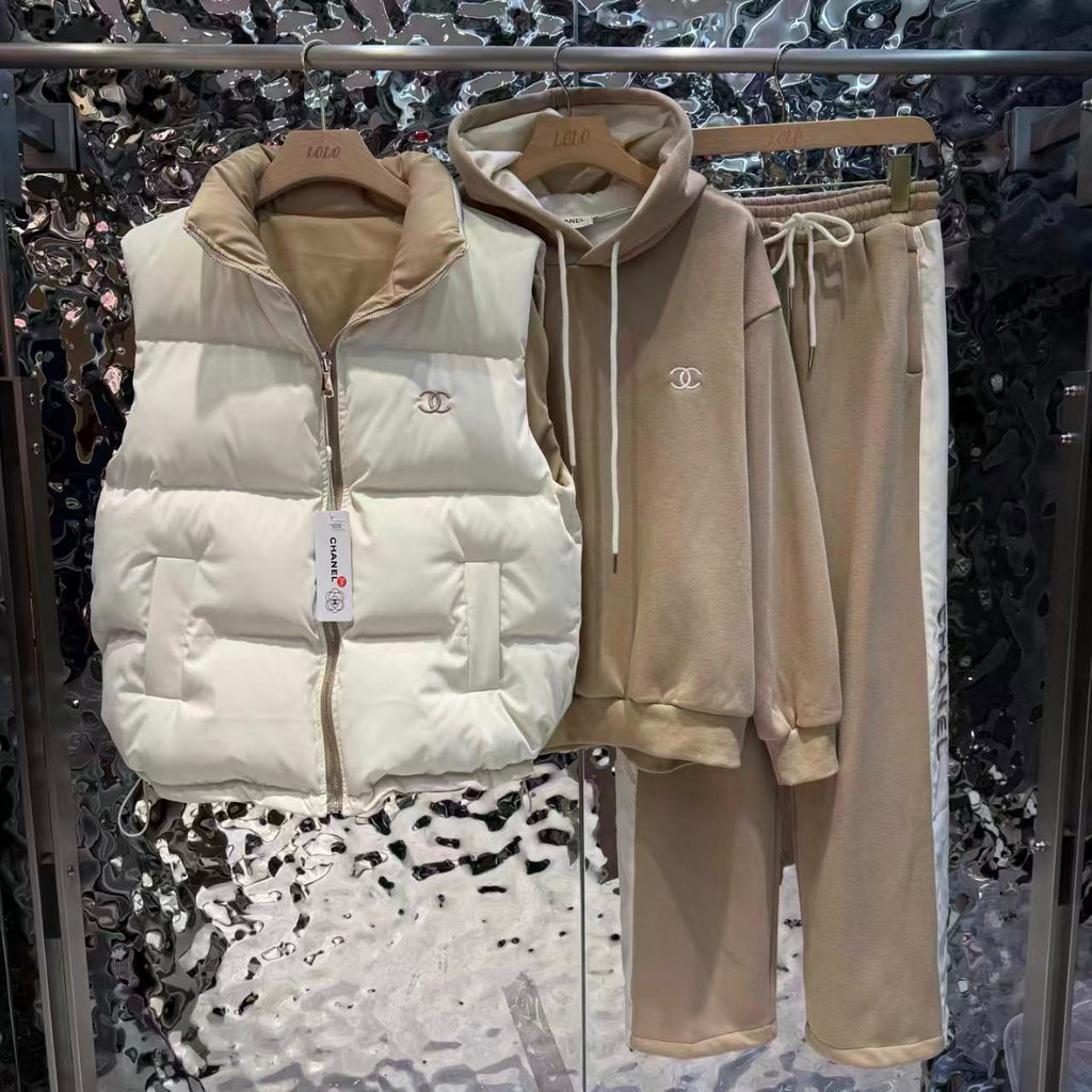 CHANEL Three-Piece Set with Reversible Vest
