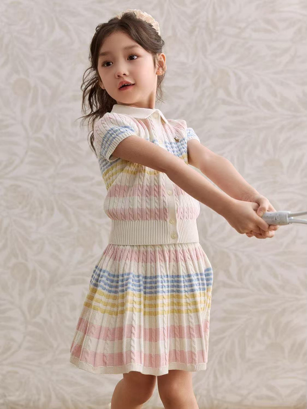 Polo Kids Pastel Stripe Skirt Set