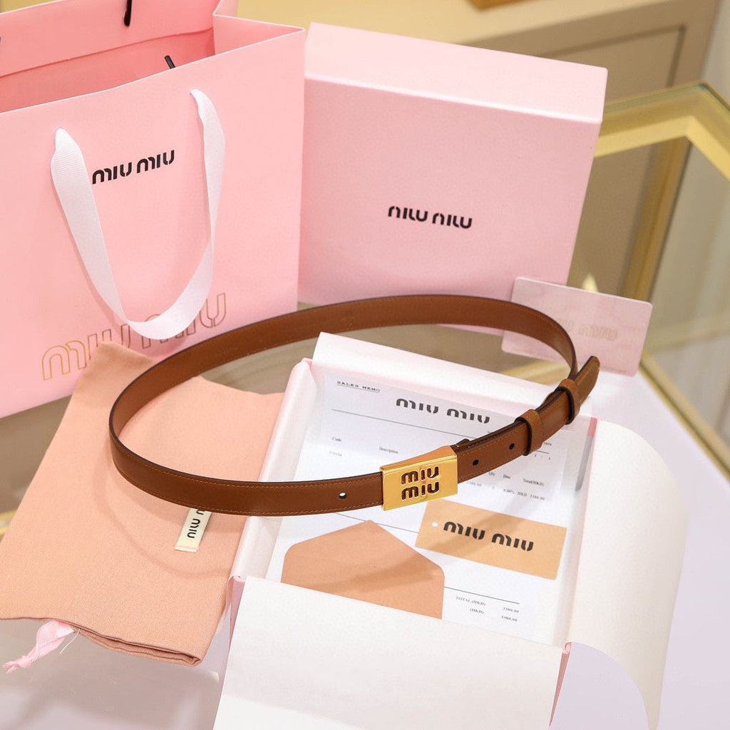 miu miu - leather belt