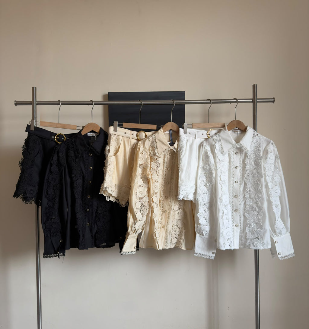 Zimmermann Lace Trim Blouse and Shorts Set