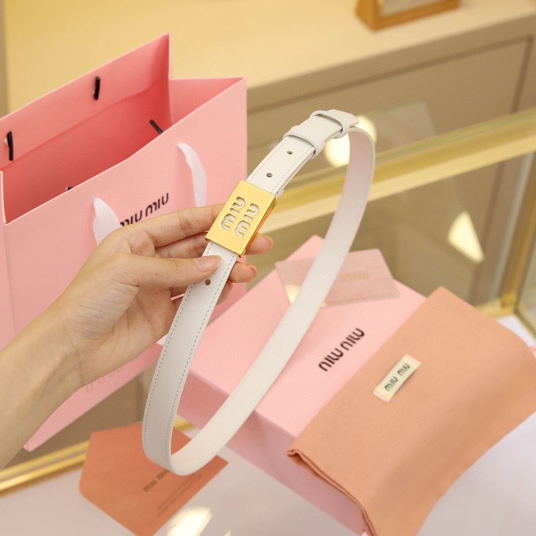 miu miu - leather belt