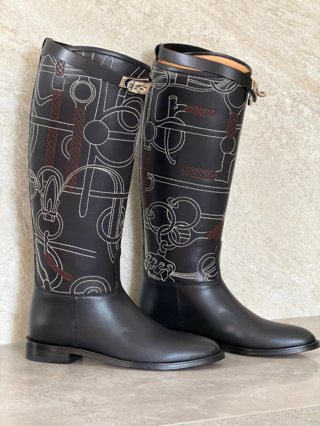 Hermès Jumping Boot – Panoplie Équestre Embroidered