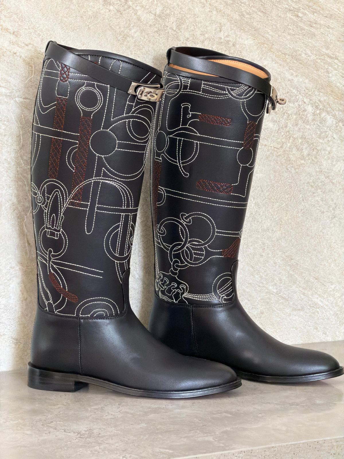 Hermès Jumping Boot – Panoplie Équestre Embroidered