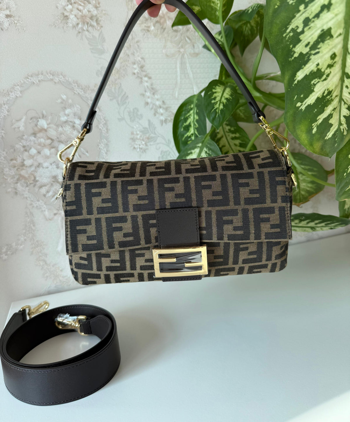 Fendi Baguette Zucca Canvas