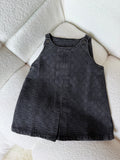 Gucci Kids Charcoal Sleeveless Patterned Dress