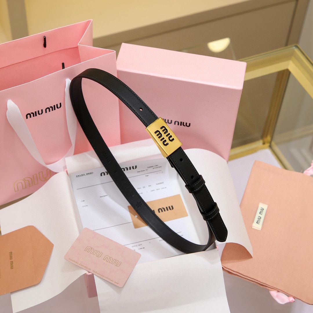 miu miu - leather belt