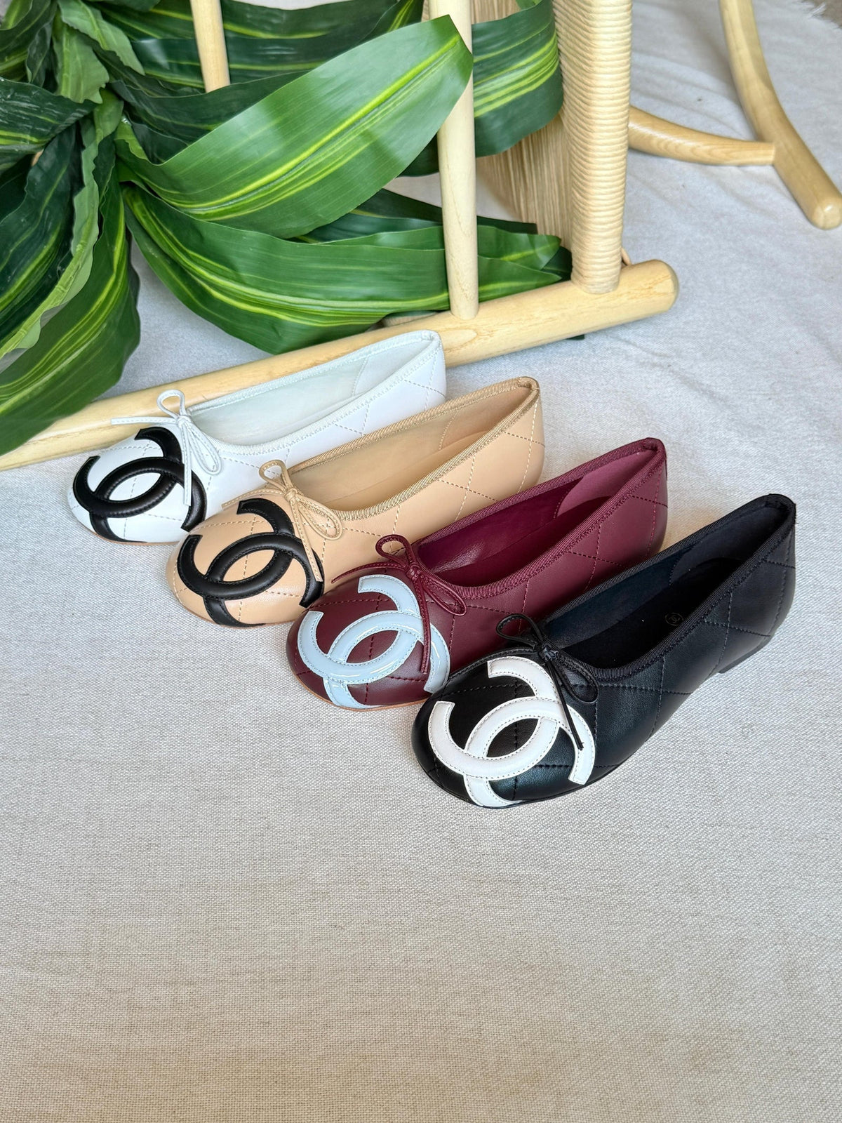 Chanel Quilted CC Ballet Flats