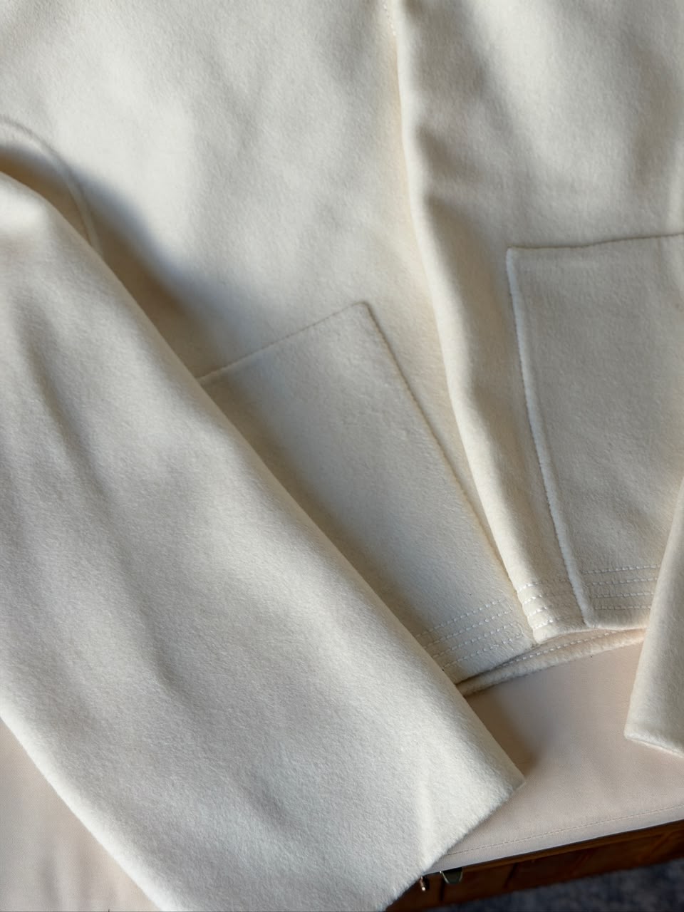 Hermès New Cashmere/Wool Hooded Jacket with Leather Toggle