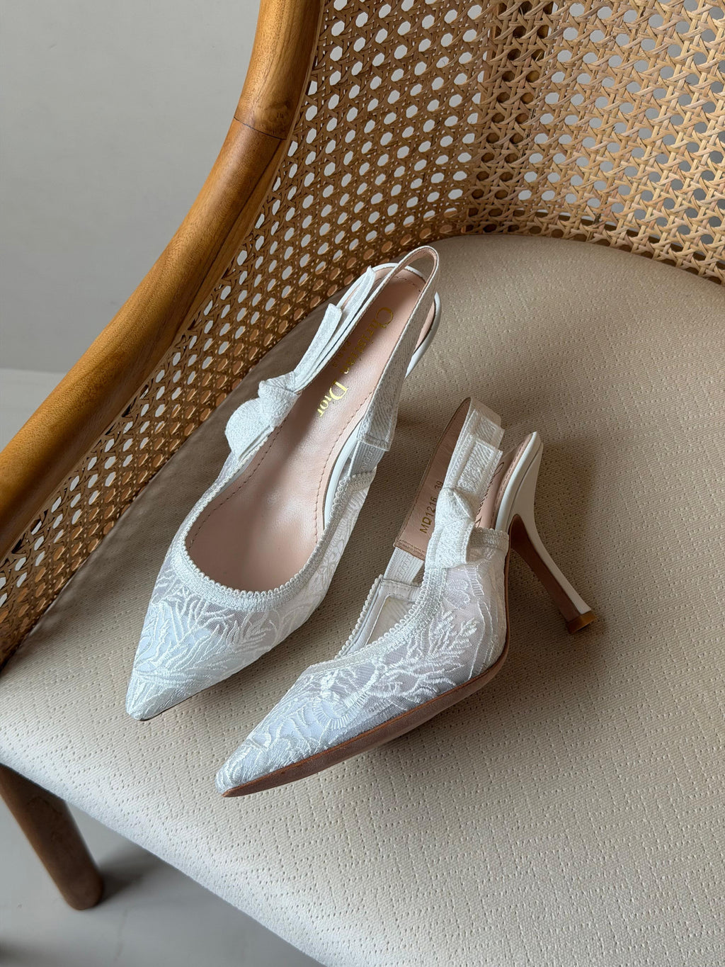 J'Adior Embroidered Mesh Slingback Pump