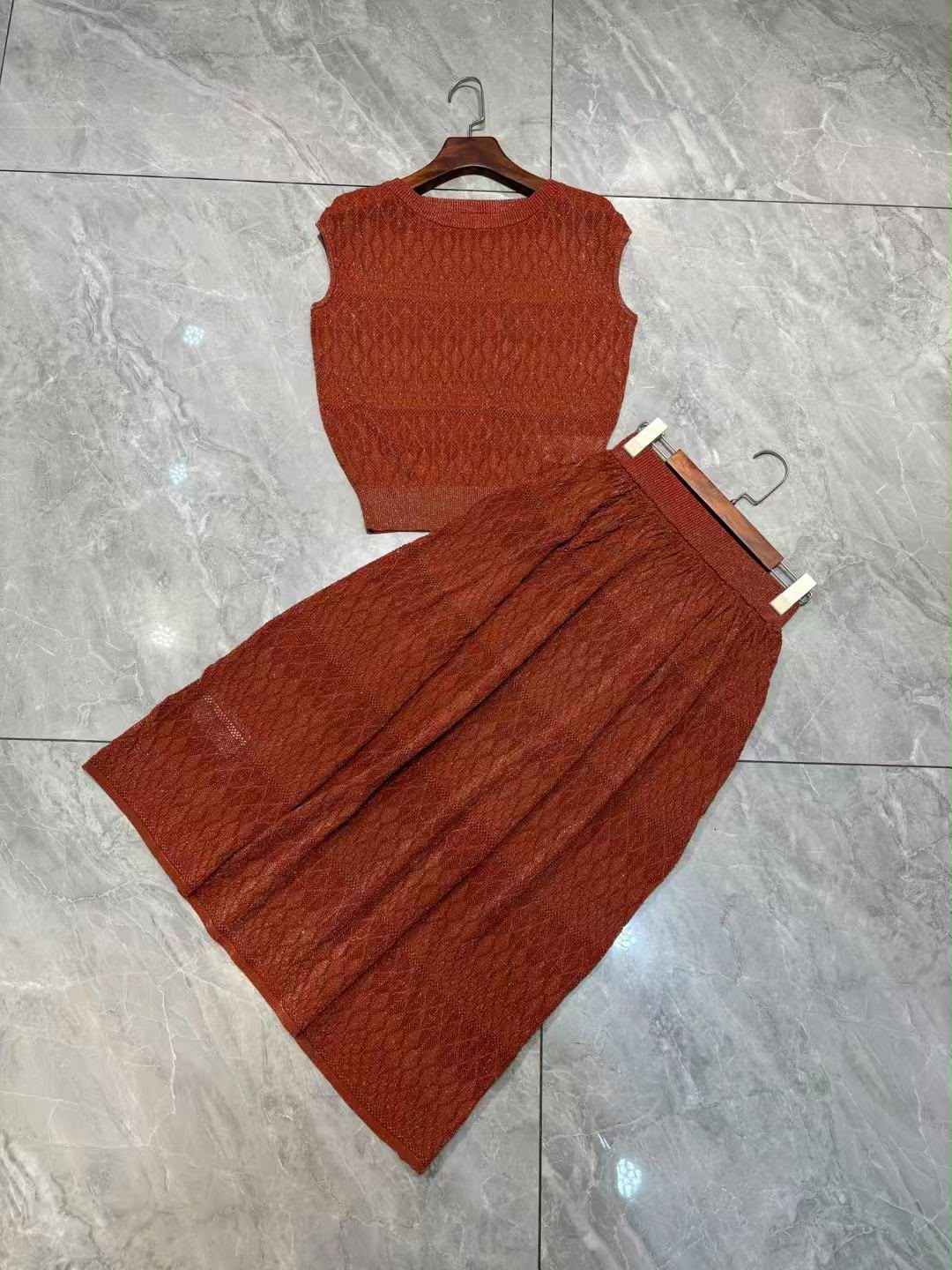 ZIMMERMANN Knit Top and Skirt Set