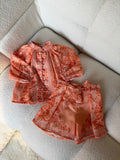 Zimmermann Kids Peach Paisley Shirt and Shorts Set