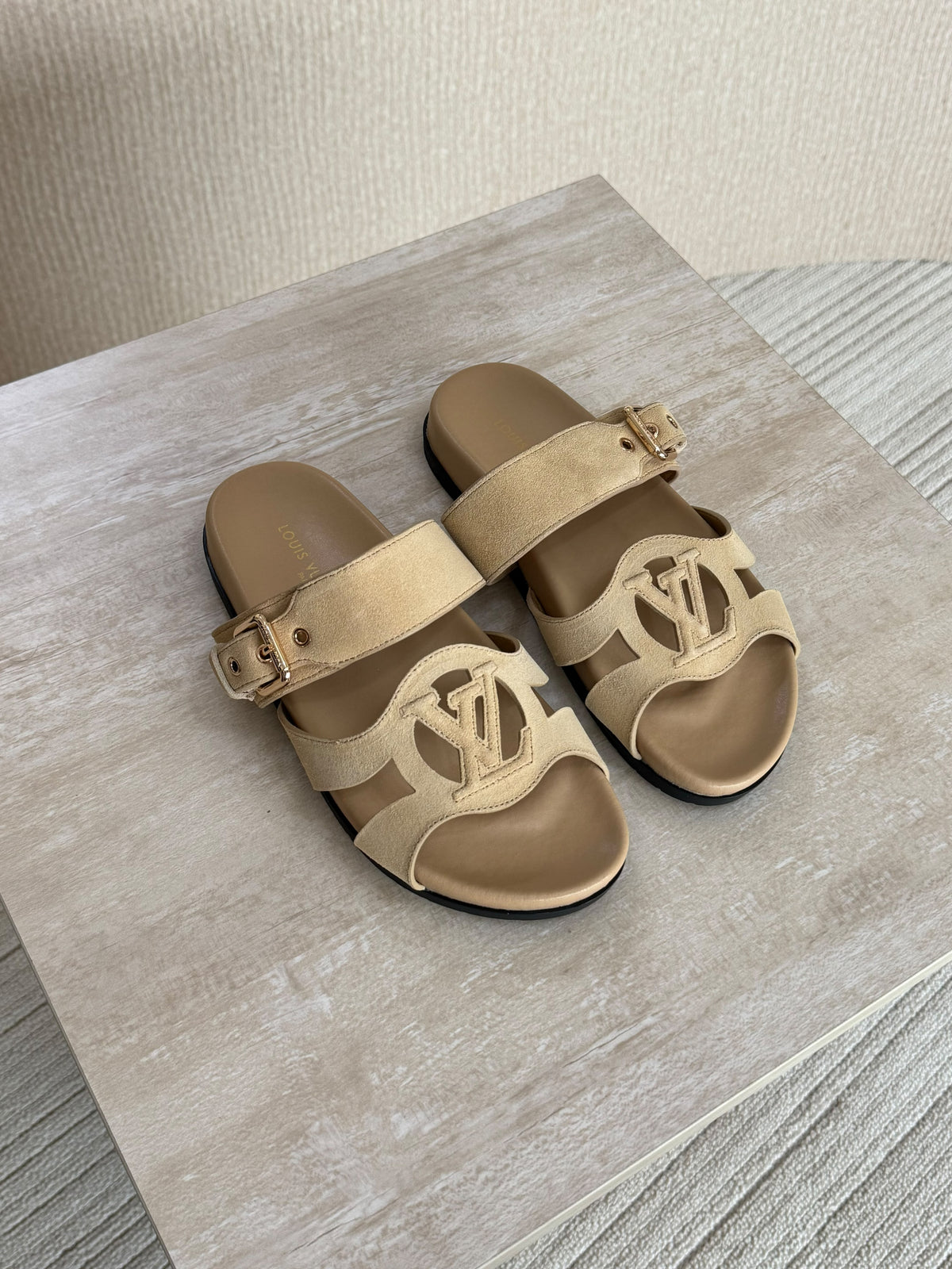 LOUIS VUITTON Buckle Slide Flats