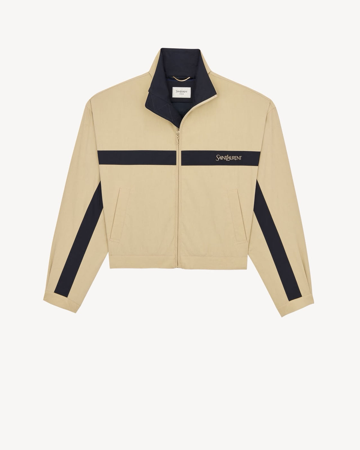 Saint Laurent — Contrast Stripe Zip-Up Track Jacket