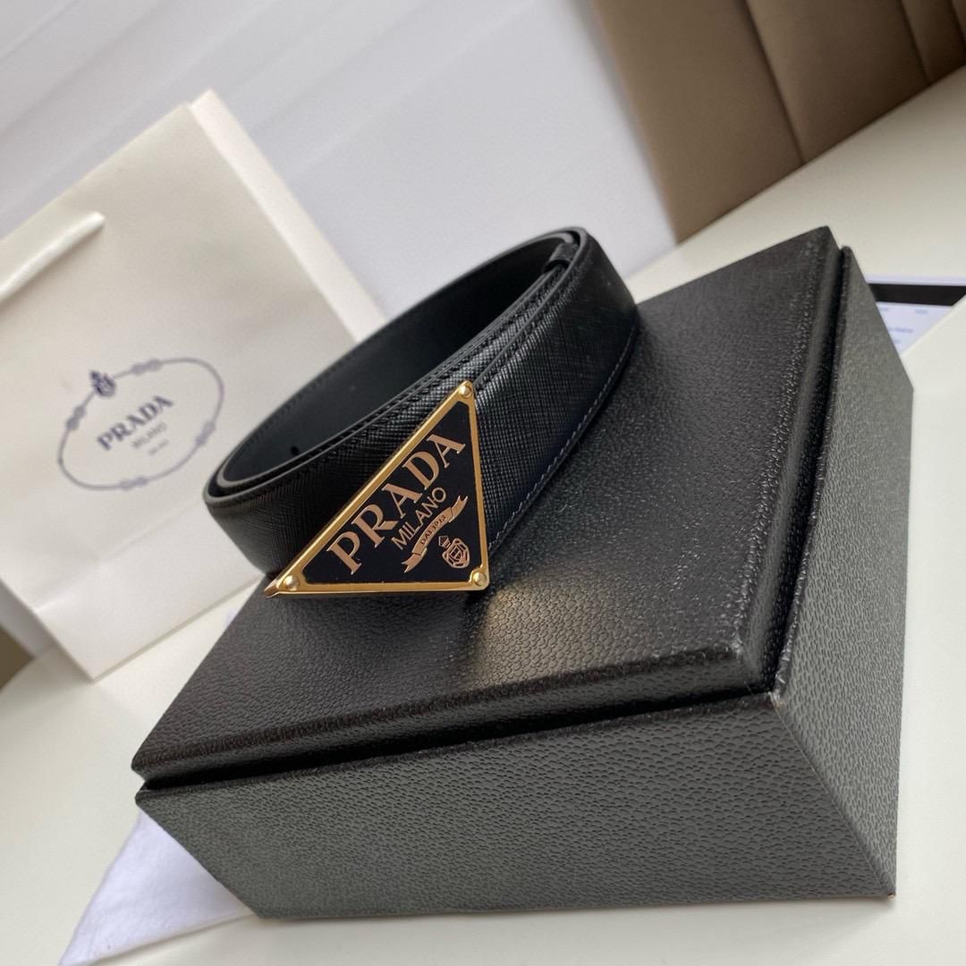 PRADA – Saffiano Leather Belt