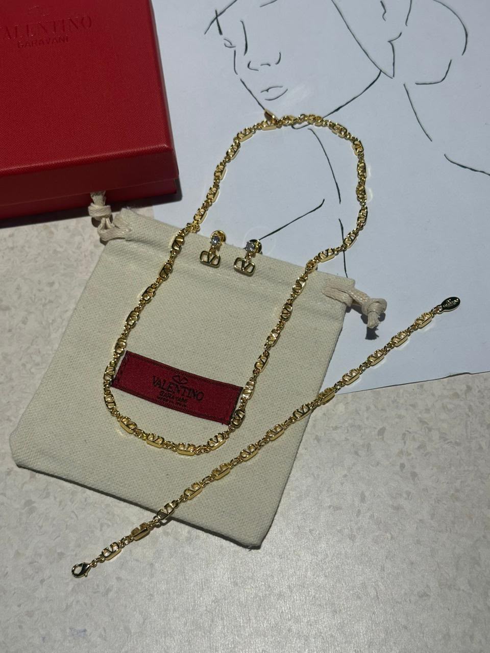Valentino Garavani Gold Jewelry Set