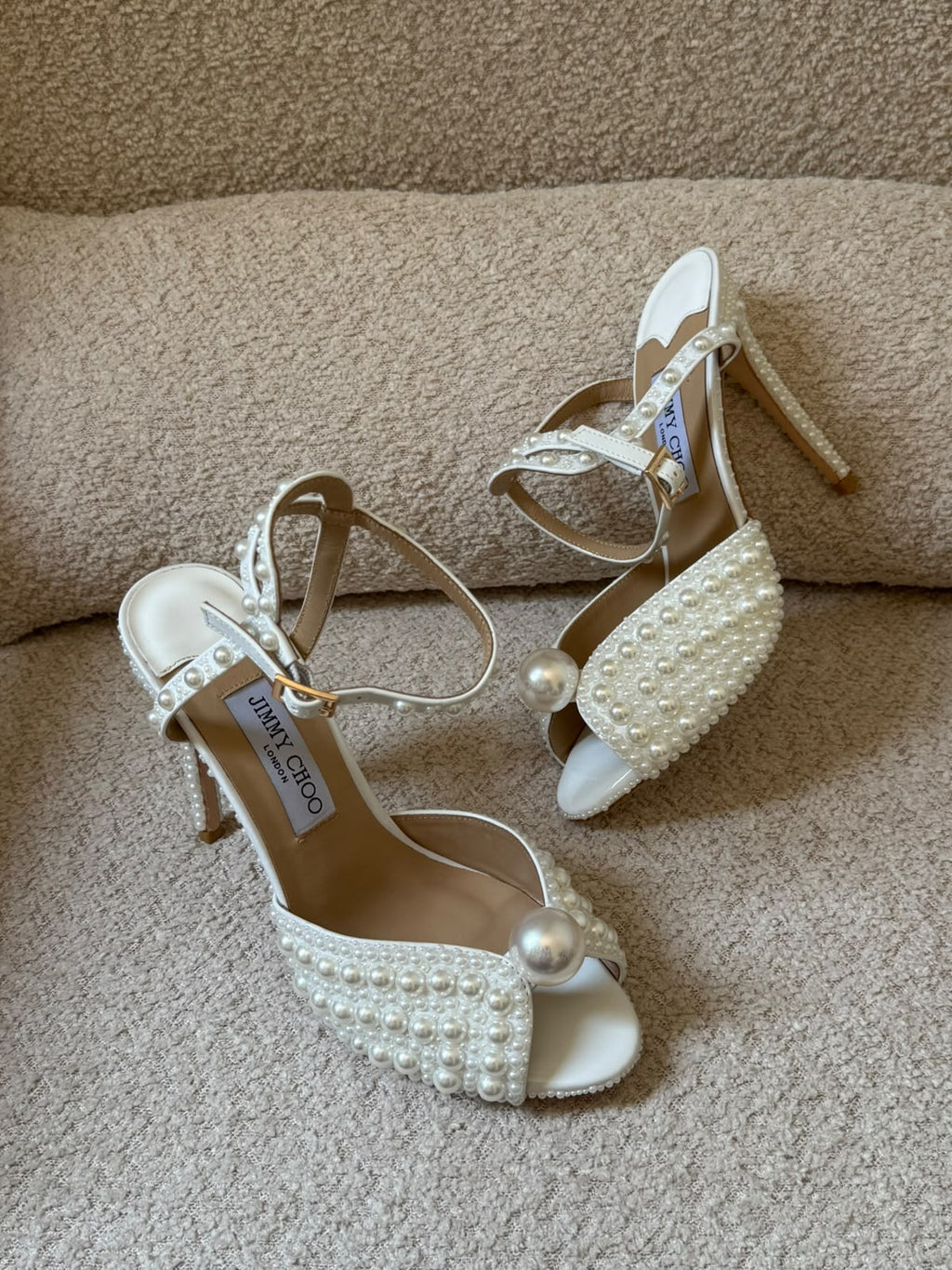 Jimmy Choo Sacora Lace & Crystal-Embellished
