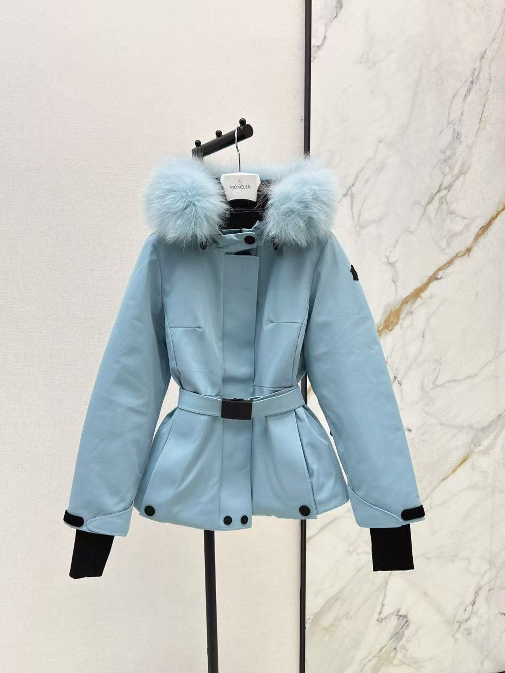 MONCLER Belted Hooded Jacket