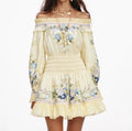 Self-Portrait Floral Organza Ruffle Mini Dress