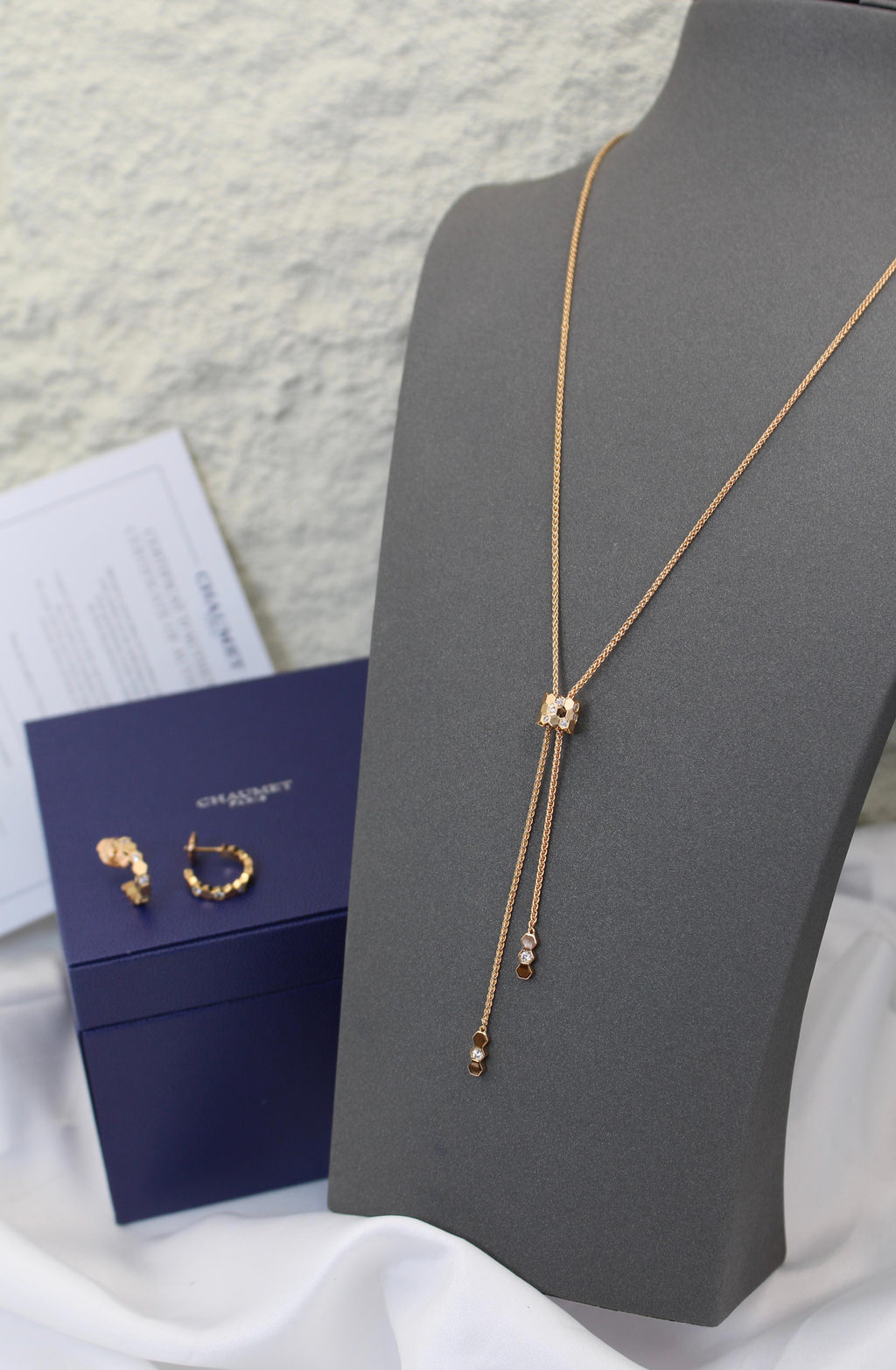 Chaumet Bee My Love Lariat Necklace & rings