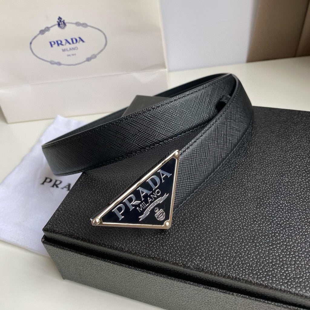 PRADA – Saffiano Leather Belt