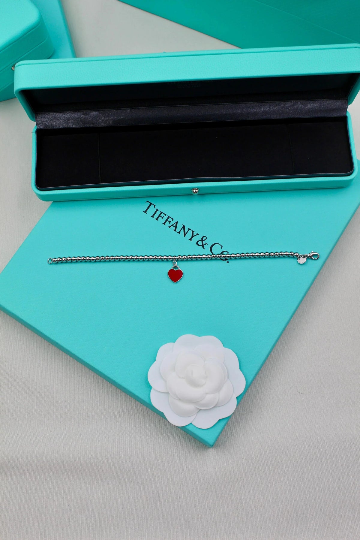 TIFFANY & CO Mini Heart Tag Bead Bracelet