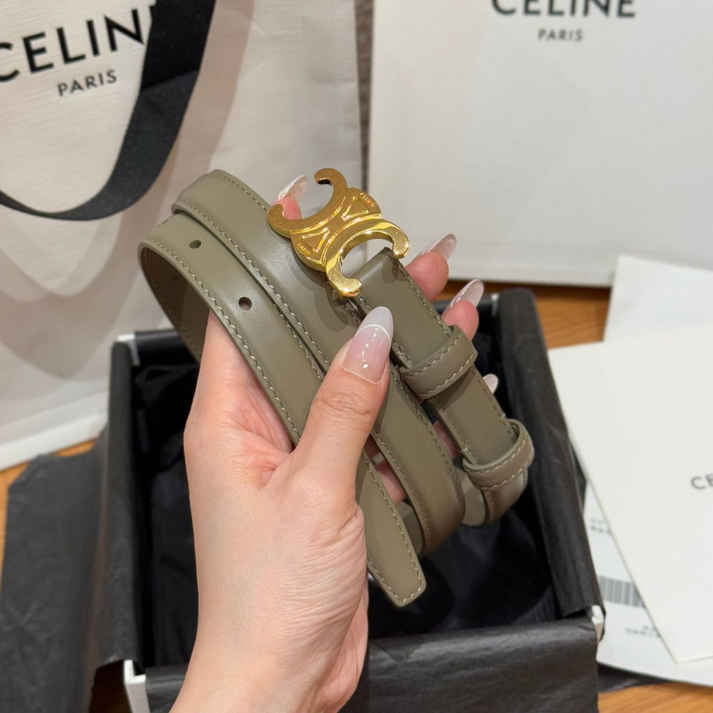 Celine Triomphe Leather Belt