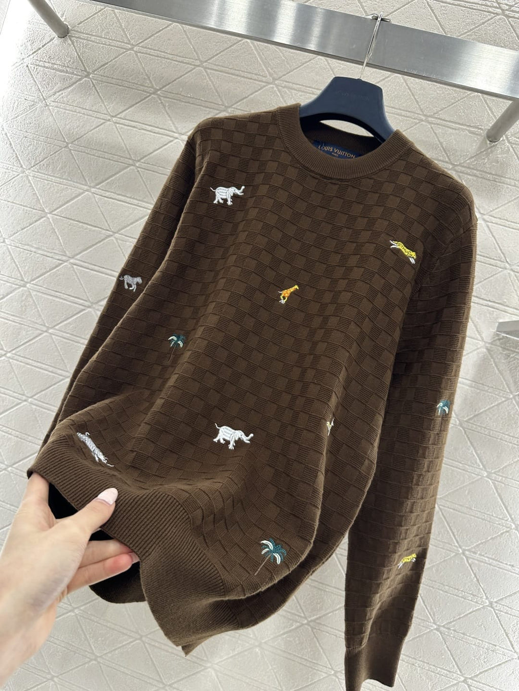 Louis Vuitton — LV x The Darjeeling Limited Embroidered Long-Sleeved Crewneck