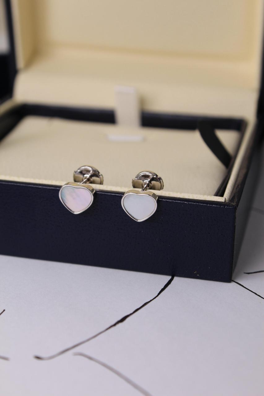 chopard CC Heart Drop Earrings
