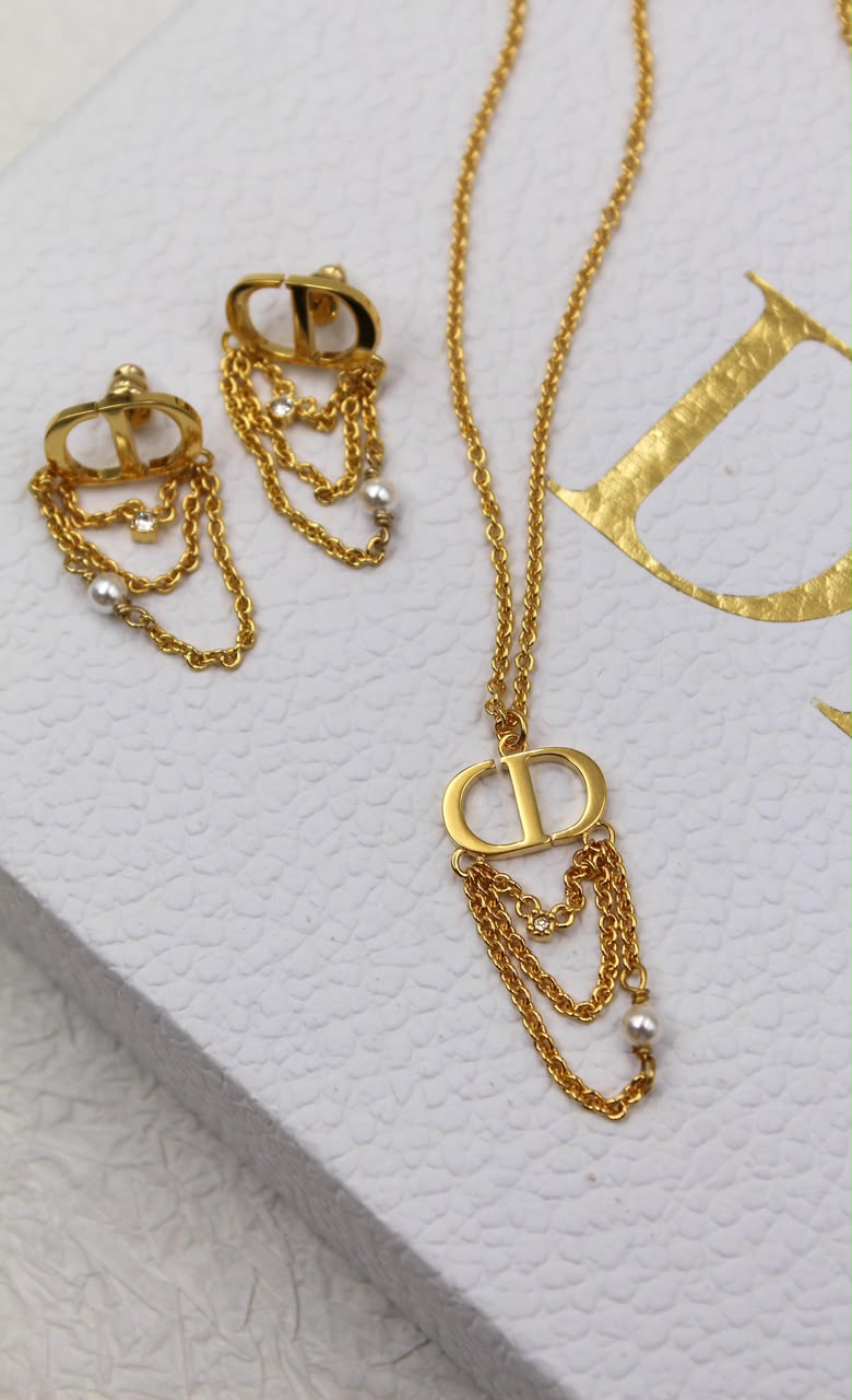 Dior CD Gold Jewelry Set