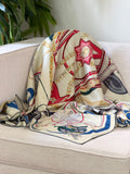 Medallion and Chain Square Scarf