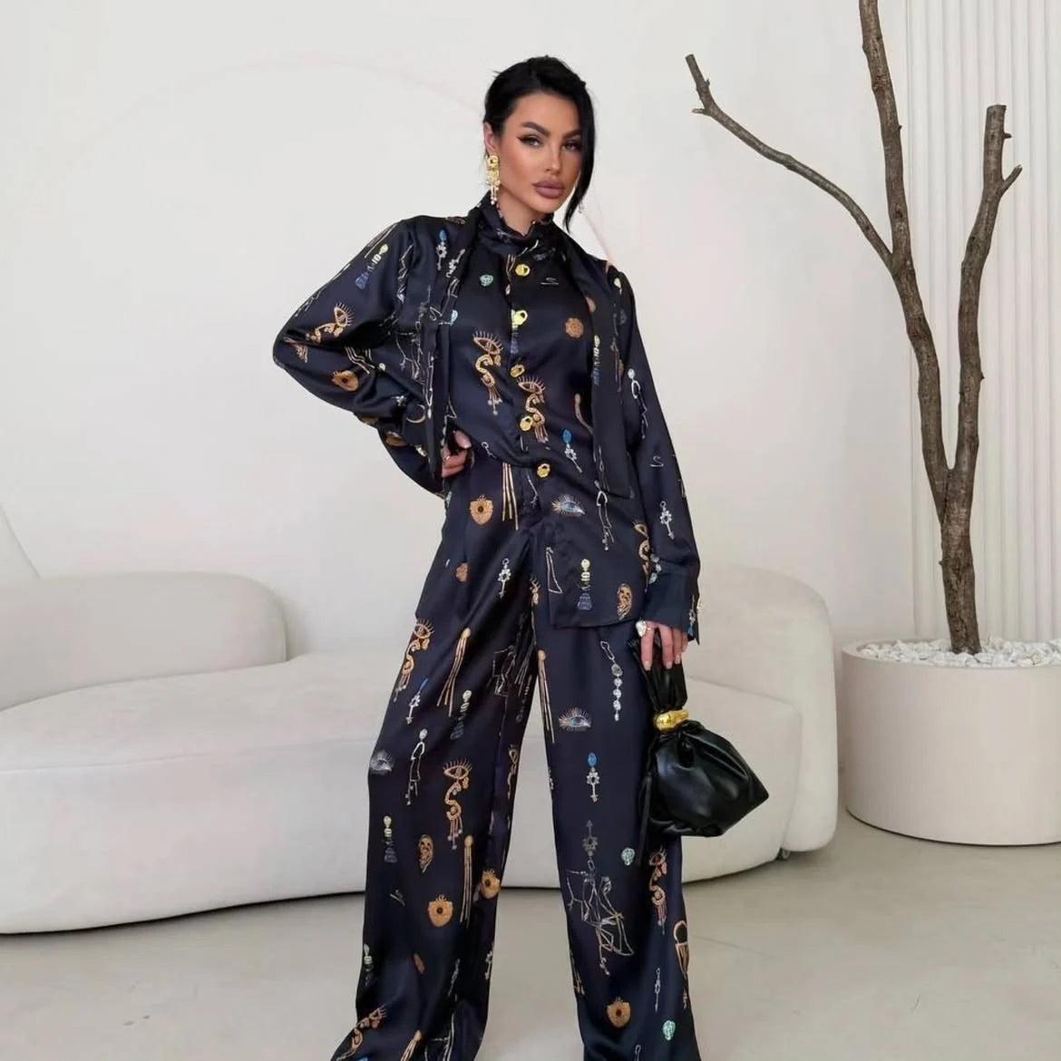 Schiaparelli Satin Co-Ord Set