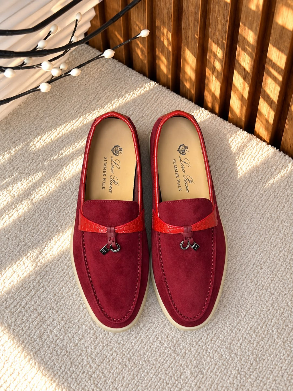 Loro Piana Alligator Skin Charms Walk Loafer – Suede