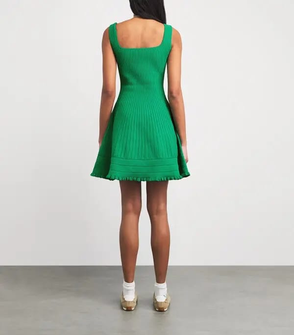 Maje Ribbed Knit Skater Dress