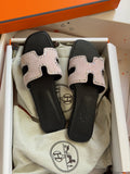 Hermès Oran Suede Flat