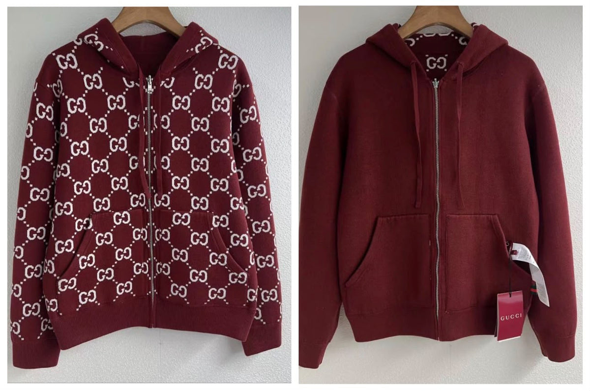 Gucci Reversible GG Zip-Up Hoodie
