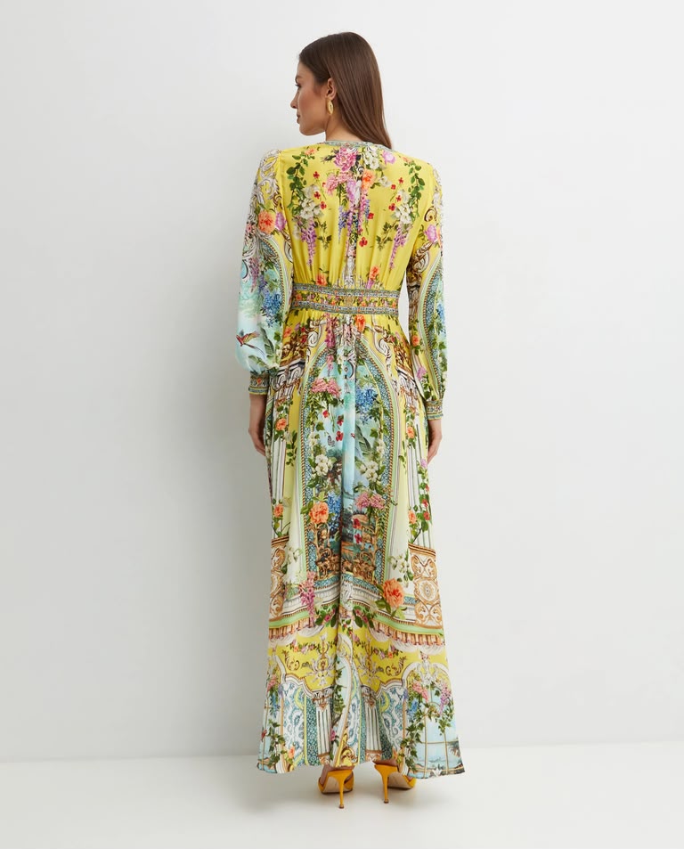 Camilla Crystal-Embellished Printed Silk Maxi Dress