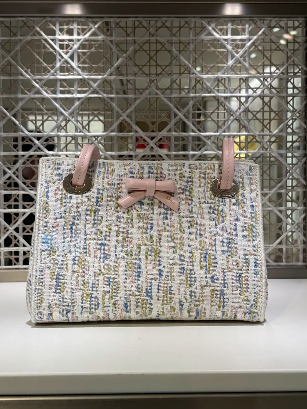 Dior Multicolor Bow Tote Bag