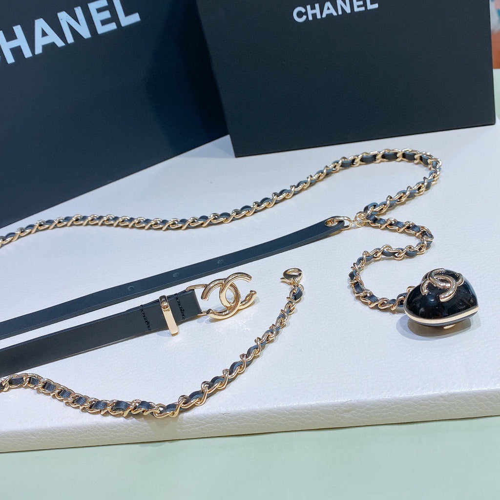 Chanel CC Heart Chain Belt