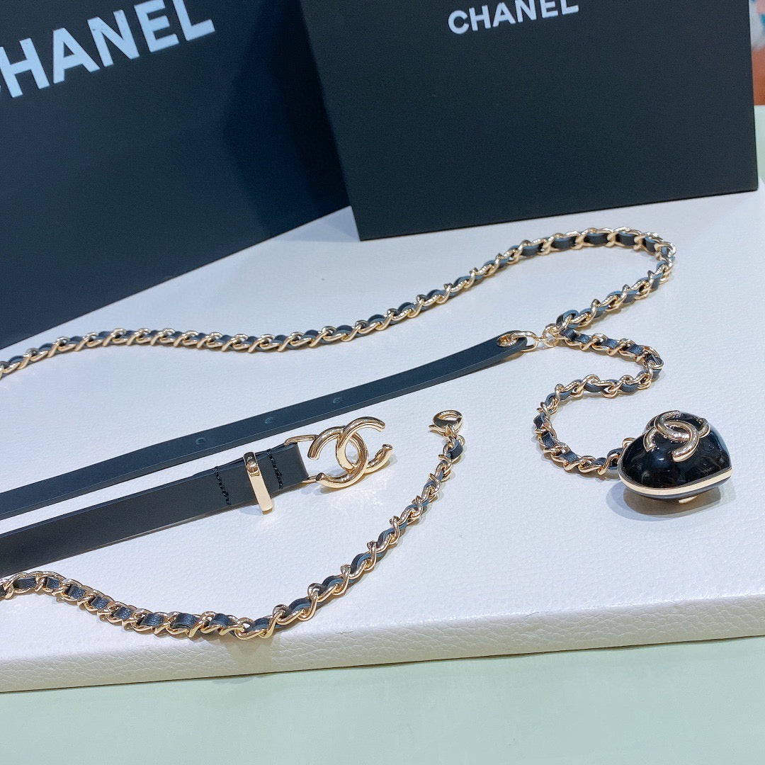 Chanel CC Heart Chain Belt