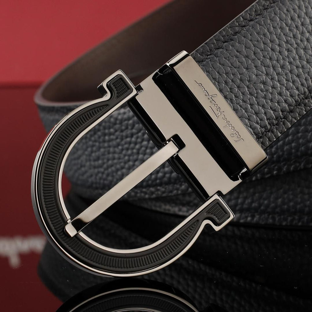 Salvatore Feragamo Gancini Reversible Leather Belt