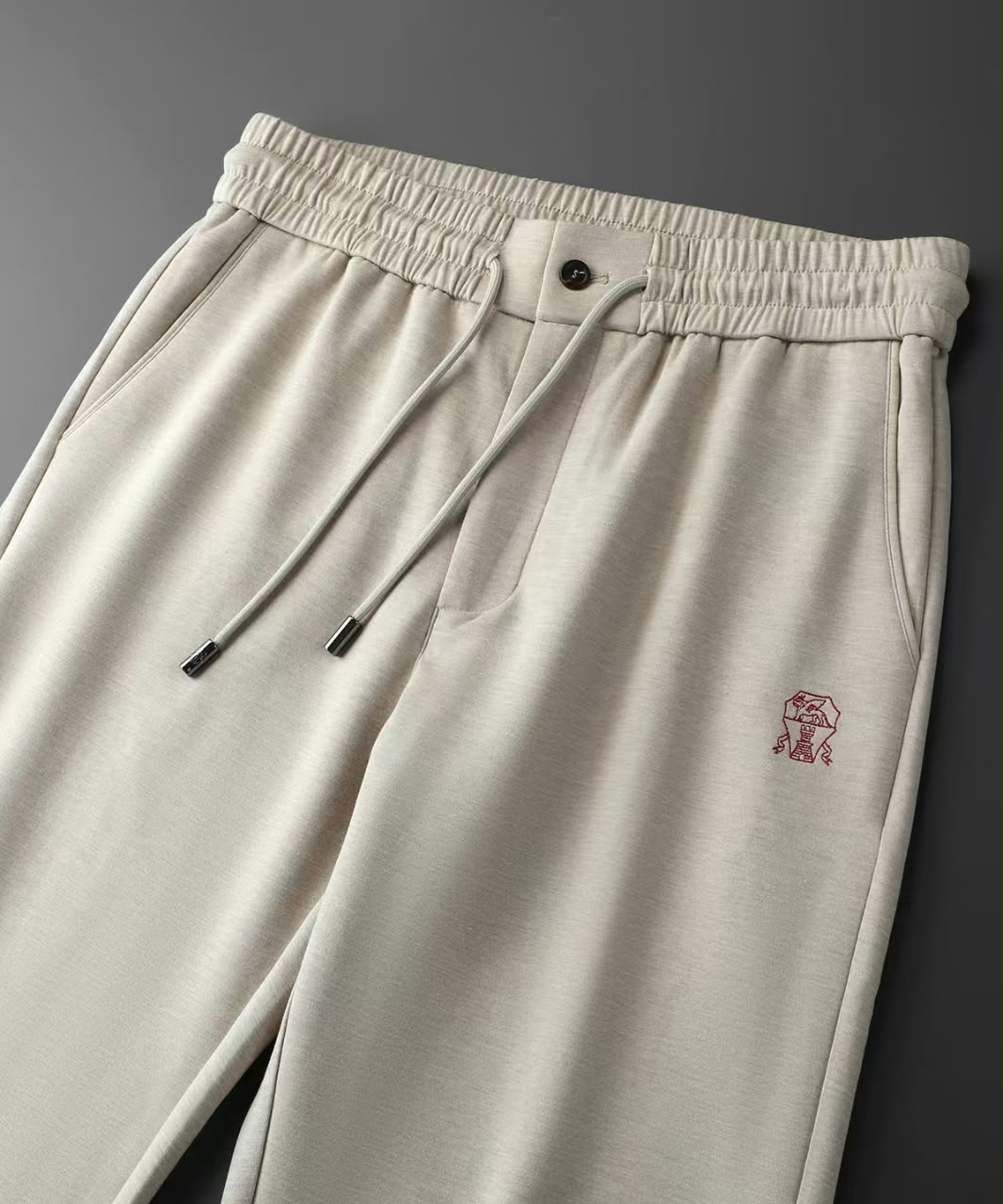 Embroidered Stand Collar Tracksuit