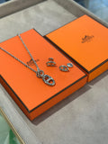Hermès-Inspired Silver Anchor Link Jewelry Se