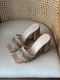 Gina Crystal-Embellished High-Heed Mules