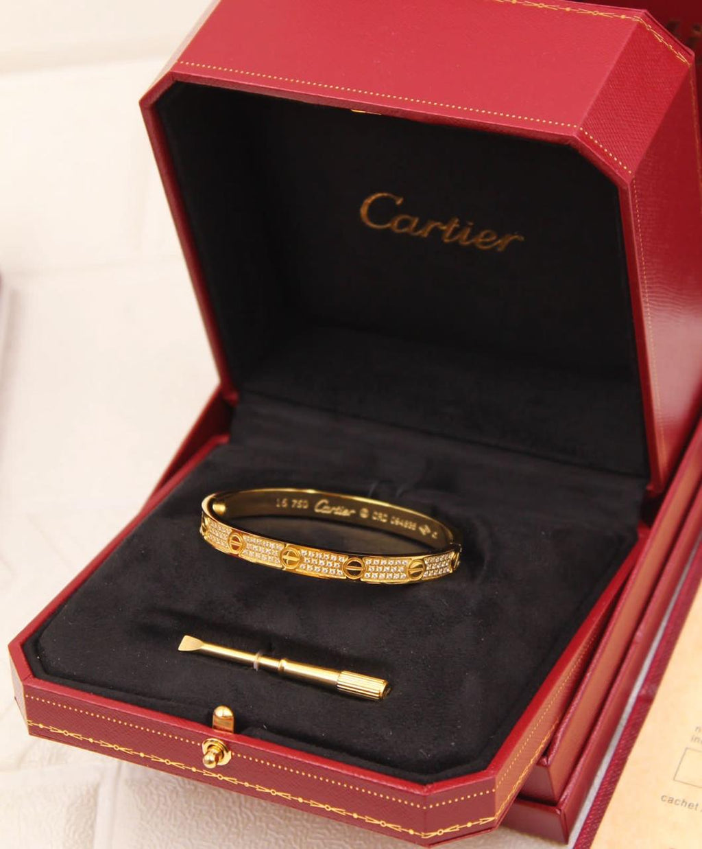 Cartier LOVE Bracelet with  Pavé Diamonds