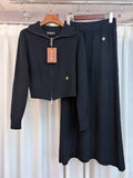 Loro Piana Cashmere Knit Full-Zip Jacket and Matching