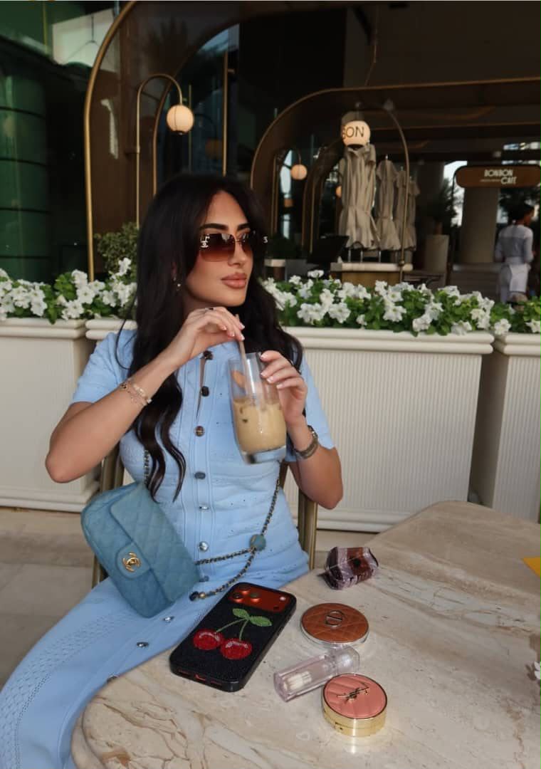 Sandro Milona Light Blue Short-Sleeve Knit Midi Dress