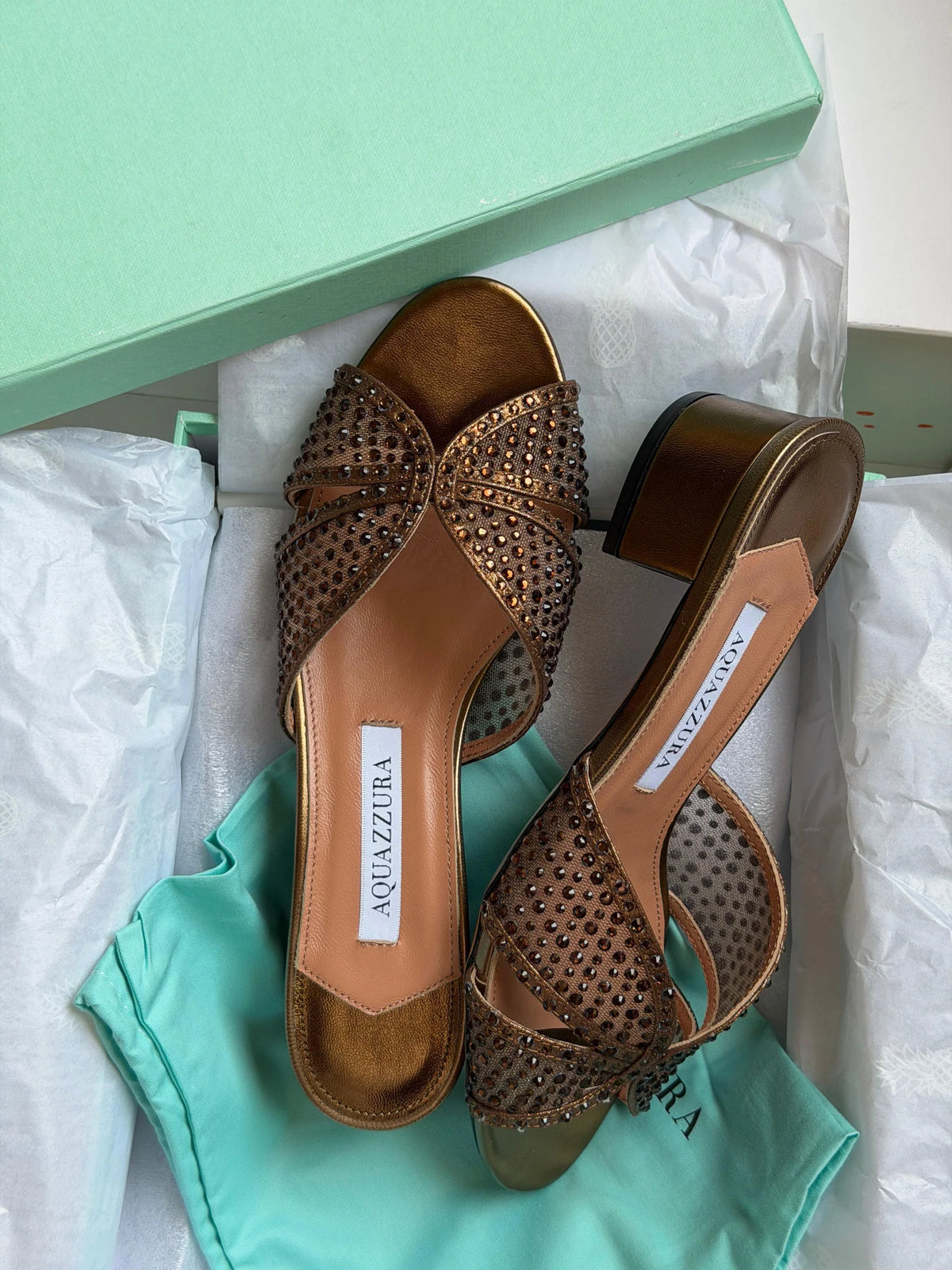 Aquazzura Crystal Lover 35 mules