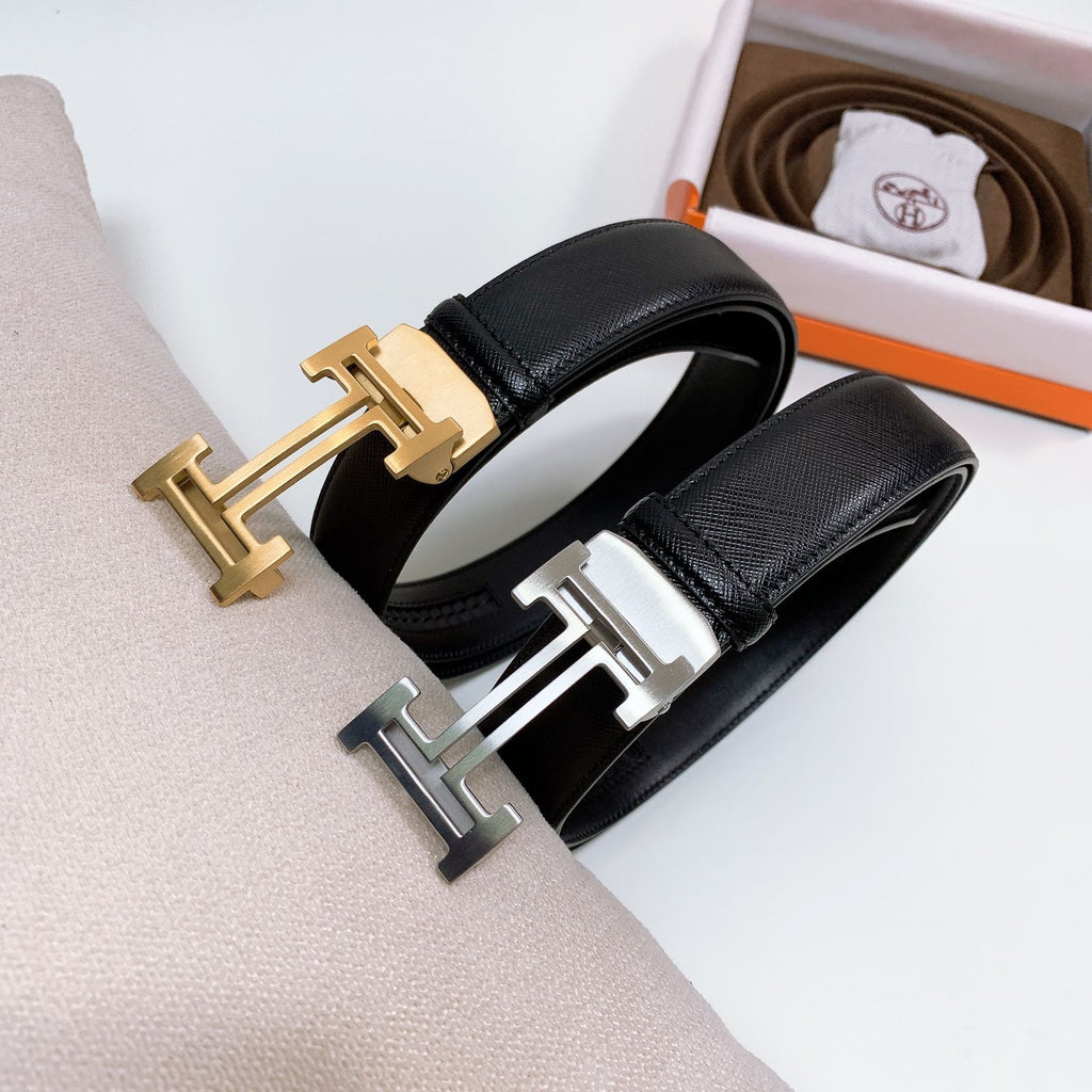 Hermès – H au Carre belt buckle & Reversible leather strap