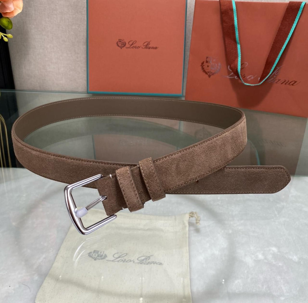 Loro Piana – Alsavel Belt Suede Calf Split