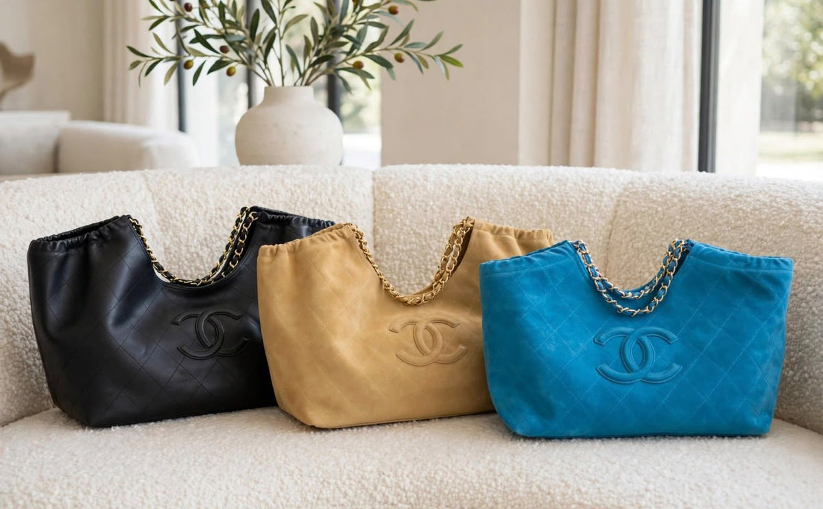 CHANEL Tonal Logo Soft Chain Tote Bag
